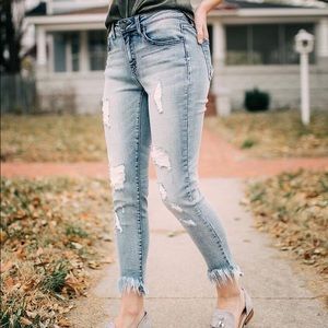 Kancan mid rise ankle skinny